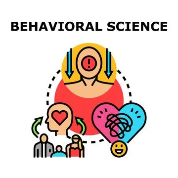 Behavioral science studying human behavior and emotions Stock Illustration