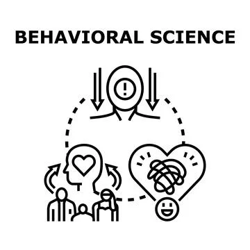 Behavioral science studying human behavior and emotions Stock Illustration
