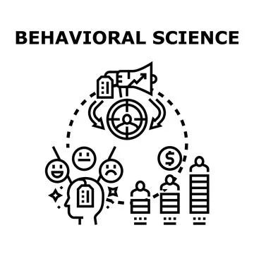Behavioral science studying human decision making process Stock Illustration