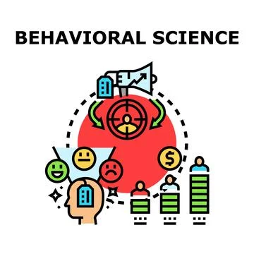 Behavioral science studying human decision making process Stock Illustration