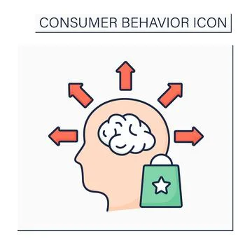 Behavioral segmentation color icon Stockillustratie