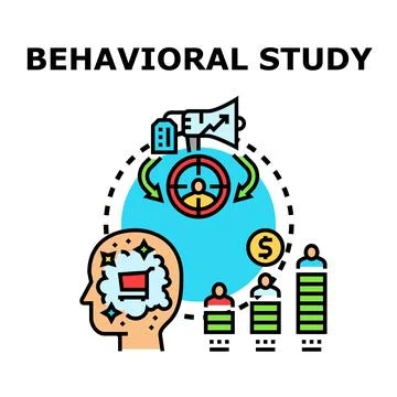 Behavioral study analyzing consumer purchasing habits and influence Ilustração Stock