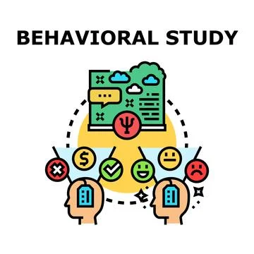 Behavioral study exploring human emotions and psychology Stock Illustration