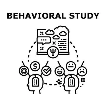 Behavioral study exploring human emotions and psychology Stock Illustration