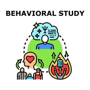 Behavioral study exploring human psychology and emotional response Stock Illustration