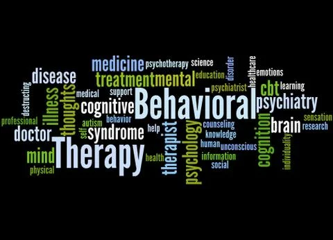 Behavioral Therapy, word cloud concept Stock Illustration