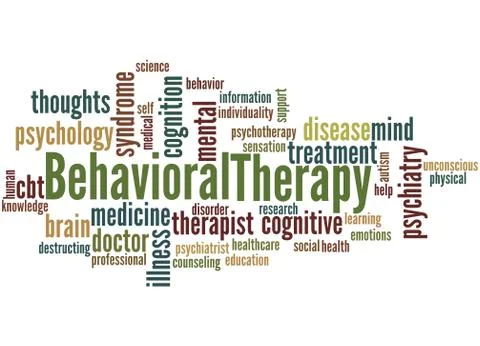 Behavioral Therapy, word cloud concept Stock Illustration