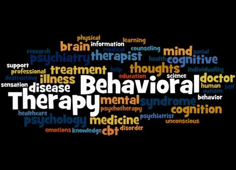 Behavioral Therapy, word cloud concept Stock Illustration