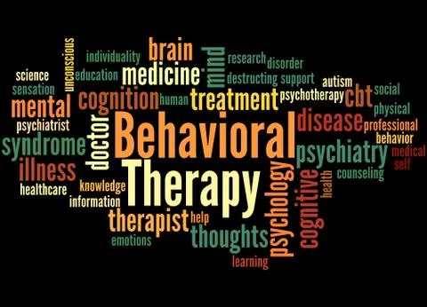 Behavioral Therapy, word cloud concept Stock Illustration