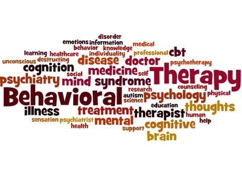 Behavioral Therapy, word cloud concept Stock Illustration