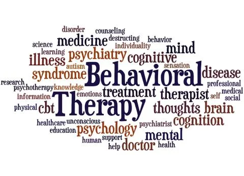 Behavioral Therapy, word cloud concept Stock Illustration