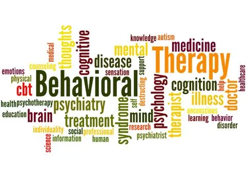 Behavioral Therapy, word cloud concept Stock Illustration