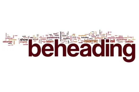 Beheading word cloud concept Stock Illustration