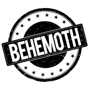 BEHEMOTH stamp sign black. Stock Illustration
