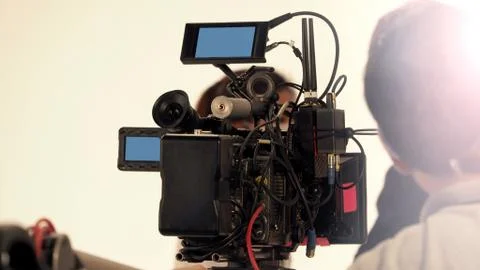 Behind the 4k high defination video camera Stock Photos