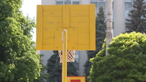 Behind the basketball stand 스톡 동영상 63503194