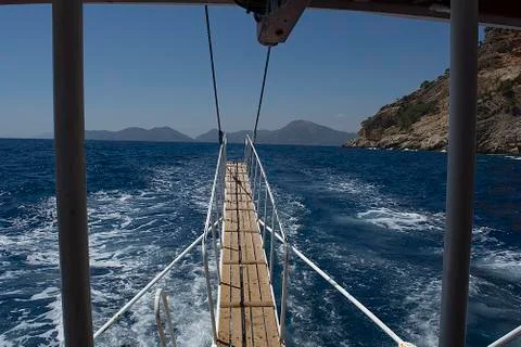 Behind the boat Stock Photos