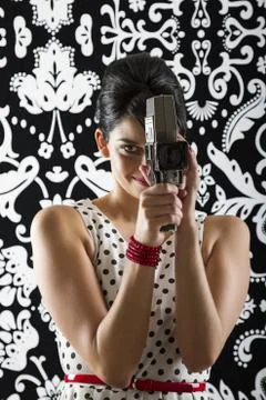 Behind the camera Stock-Fotos