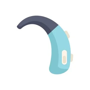 Behind the ear hearing aid helping people hear again Stock Illustration
