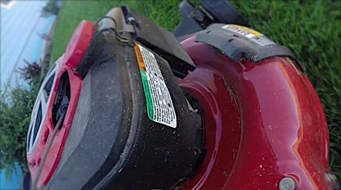 Behind engine lawn mower Stock Footage 40081831