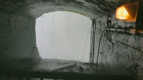 Behind the Falls.4K Stock Footage 91051338