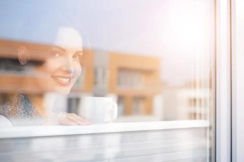 Behind the glass Foto stock