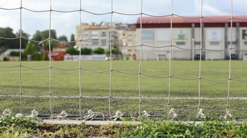 Behind The Goal Net. Stock Footage 37787472
