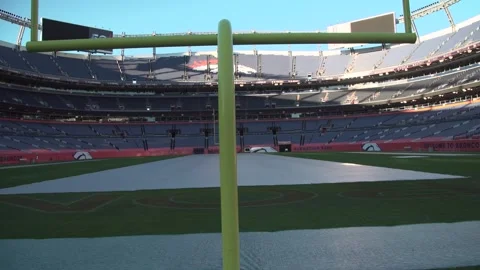 A fire burned through parts of Empower Field at Mile High on