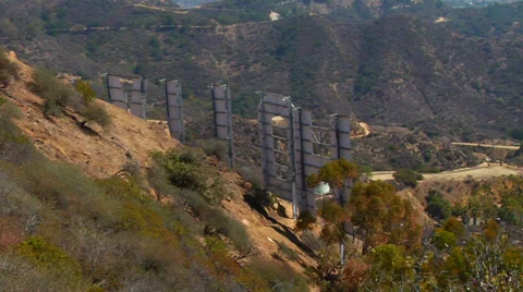 Behind the Hollywood sign Stock Footage 34513360