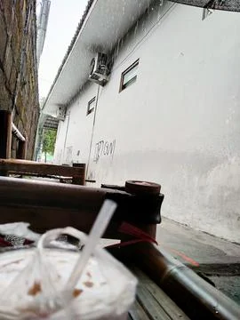 Behind the house Foto stock