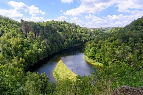Behind the lead hole Dam in Thuringia, Germany Stock Photos
