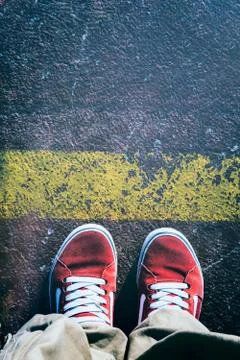 Behind the line Stock Photos