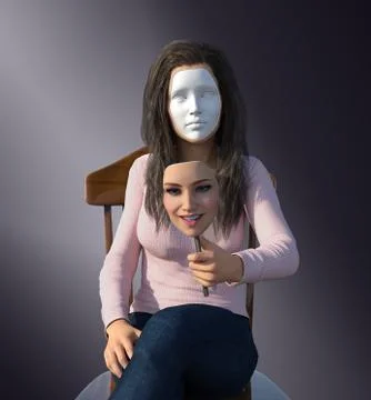 Behind the Mask Stock Illustration