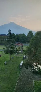 Behind the mountain 库存照片