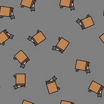 Behind preposition english vector seamless pattern 스톡 일러스트