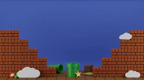 Behind the scenes of game production studio, 3d render illustration Stock Illustration