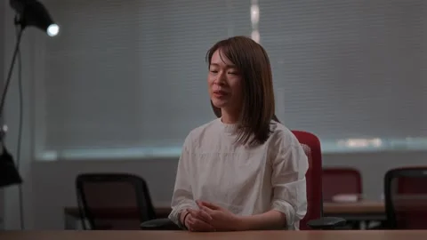 Behind the Scenes Interview Setup With Interviewee Video stock 325836627