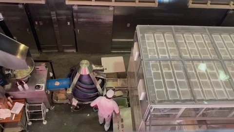 A behind the scenes look inside the popular BOUDIN bakery and sourdough Stock Footage 114349446