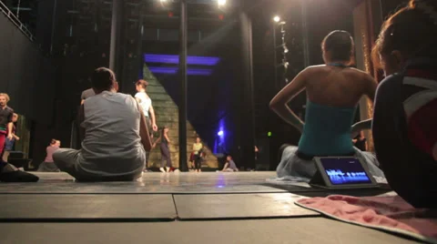 Behind the scenes in the theater Video stock 31783793