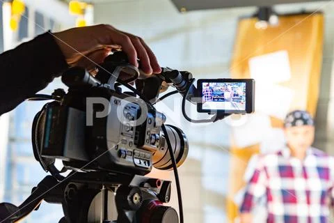 Behind the scenes of video production or video shooting Stock-Fotos