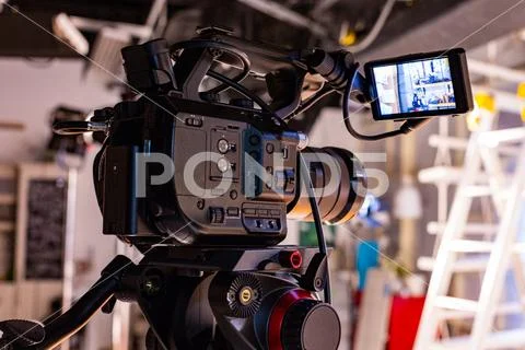 Behind the scenes of video production or video shooting Stock-Fotos