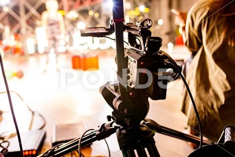 Behind the scenes of video production or video shooting Stock-Fotos