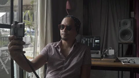 Behind The Scenes of a Vlog Stock Footage 243091978