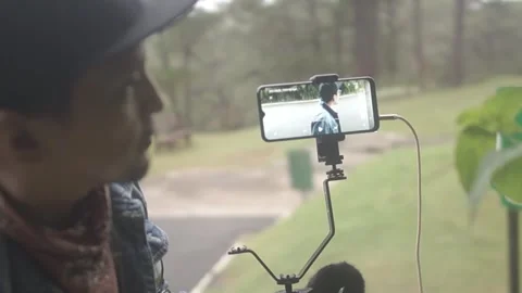 Behind The Scenes of a Vlog Stock Footage 243092044