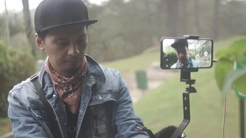 Behind The Scenes of a Vlog Stock Footage 243092051