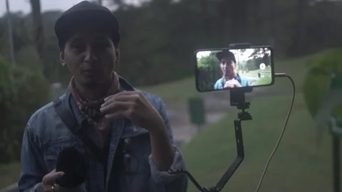 Behind The Scenes of a Vlog Stock Footage 243092052