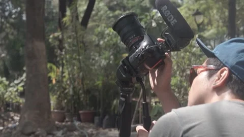 Behind The Scenes of a Vlog Video stock 243095196