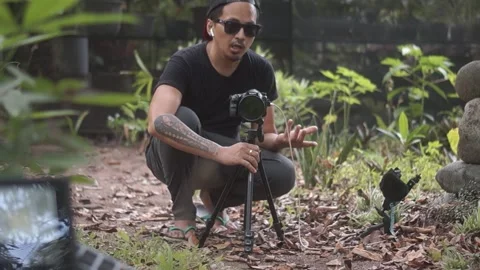 Behind The Scenes of a Vlog Stock Footage 243095334