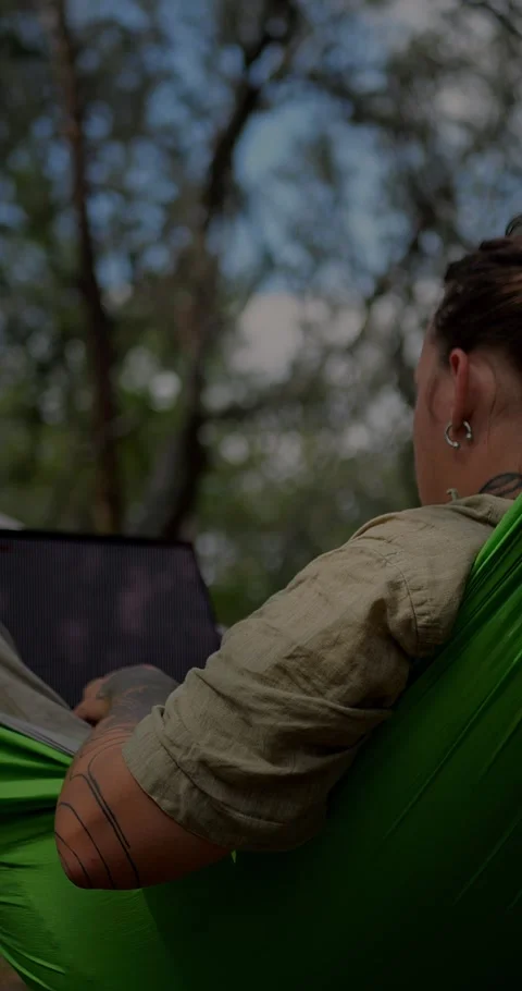 Behind-the-Shoulder View Of A Young Man Resting... Stock Footage 331820813