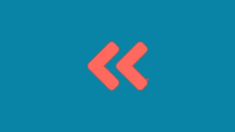 Behind the squares appears the symbol Angle double left. In - Out. Alpha channel Stock Footage 101637018
